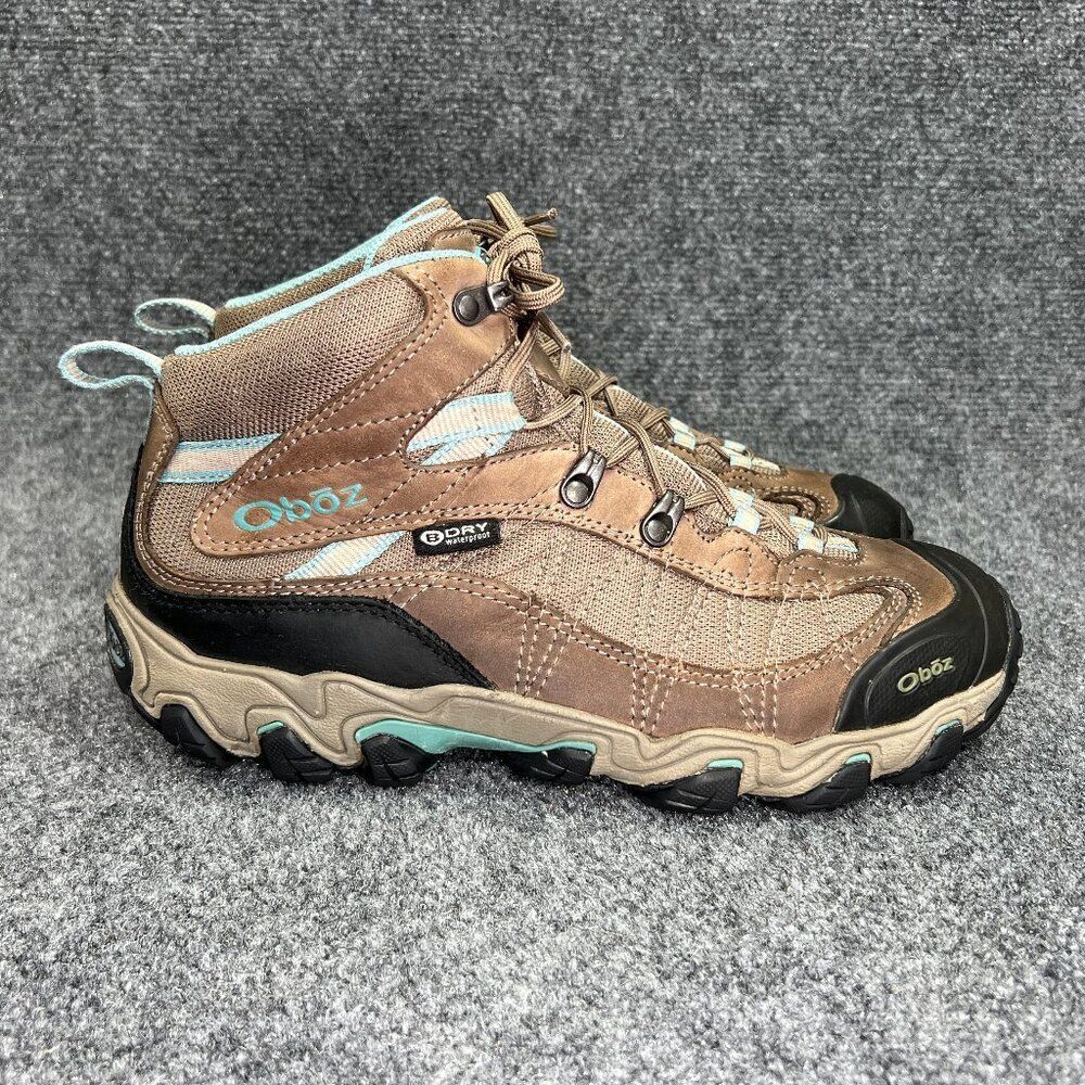 Oboz Bridger‎ Mid Waterproof Hiking Boots Women's Size 10 Brown Leather Outdoor